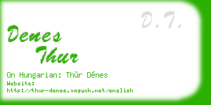 denes thur business card